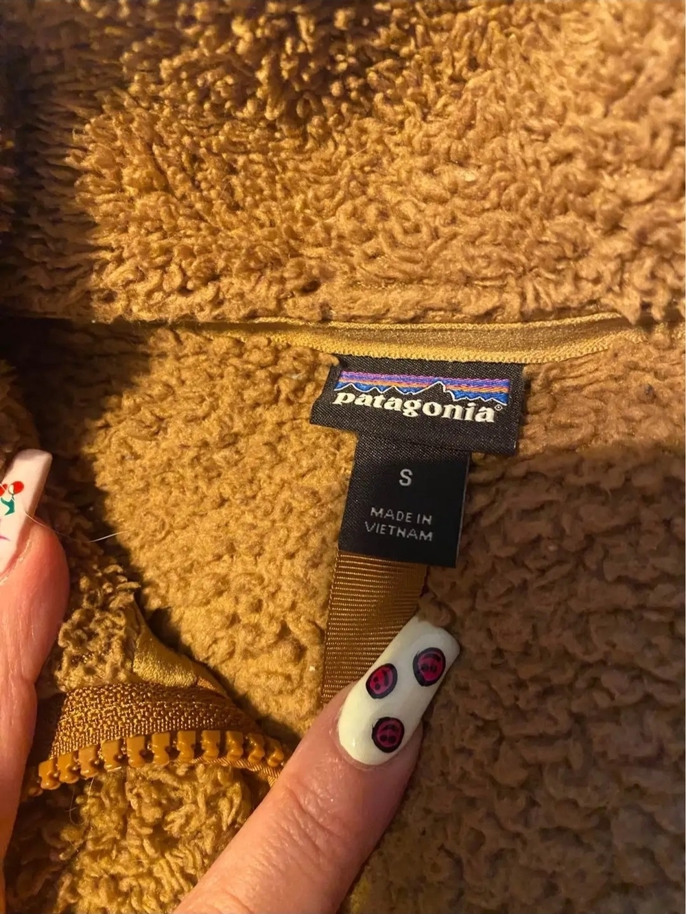 Patagonia Brown Sherpa 1/4 Zip Pullover-Size Small- EUC - Picture 2 of 2
